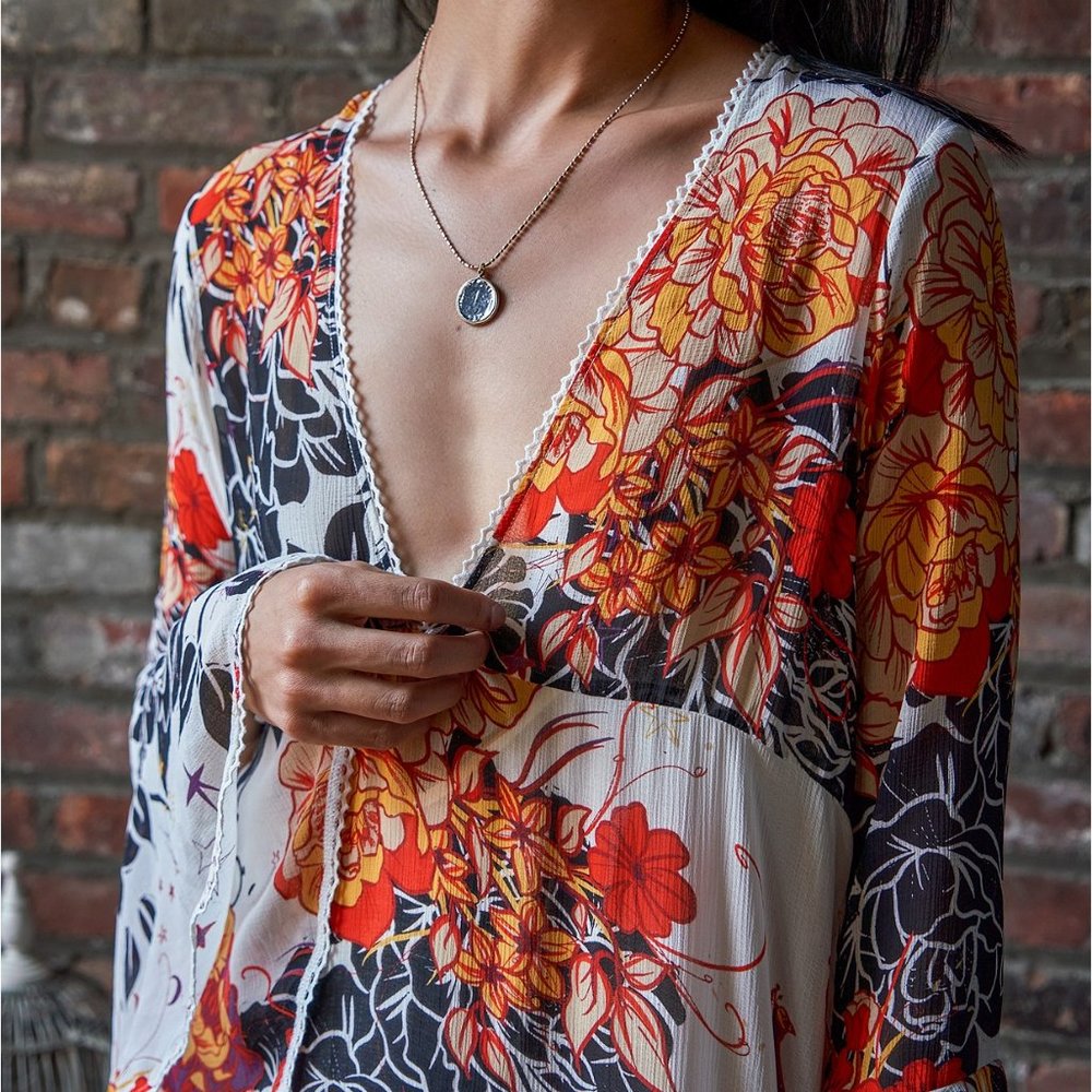 Floral V-Neck Maxi Dress